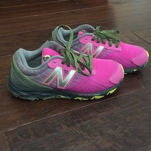 New Balance; Pink, yellow & camo; Tennis shoes